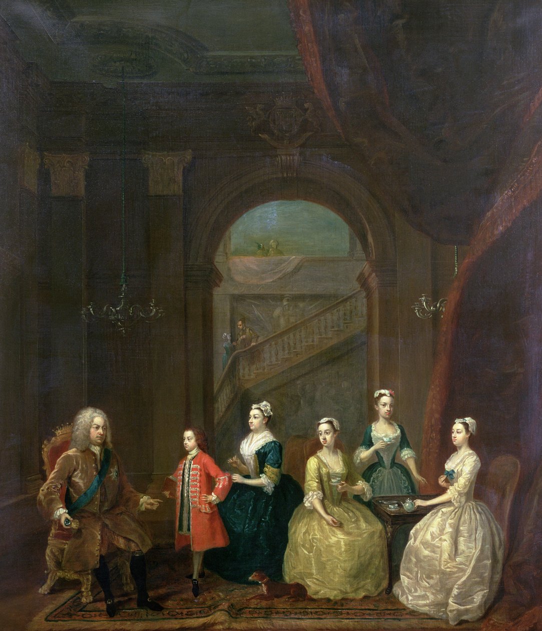 Thomas Wentworth, (1672-1739) Earl of Strafford perheineen, n. 1732 tekijältä Gawen Hamilton