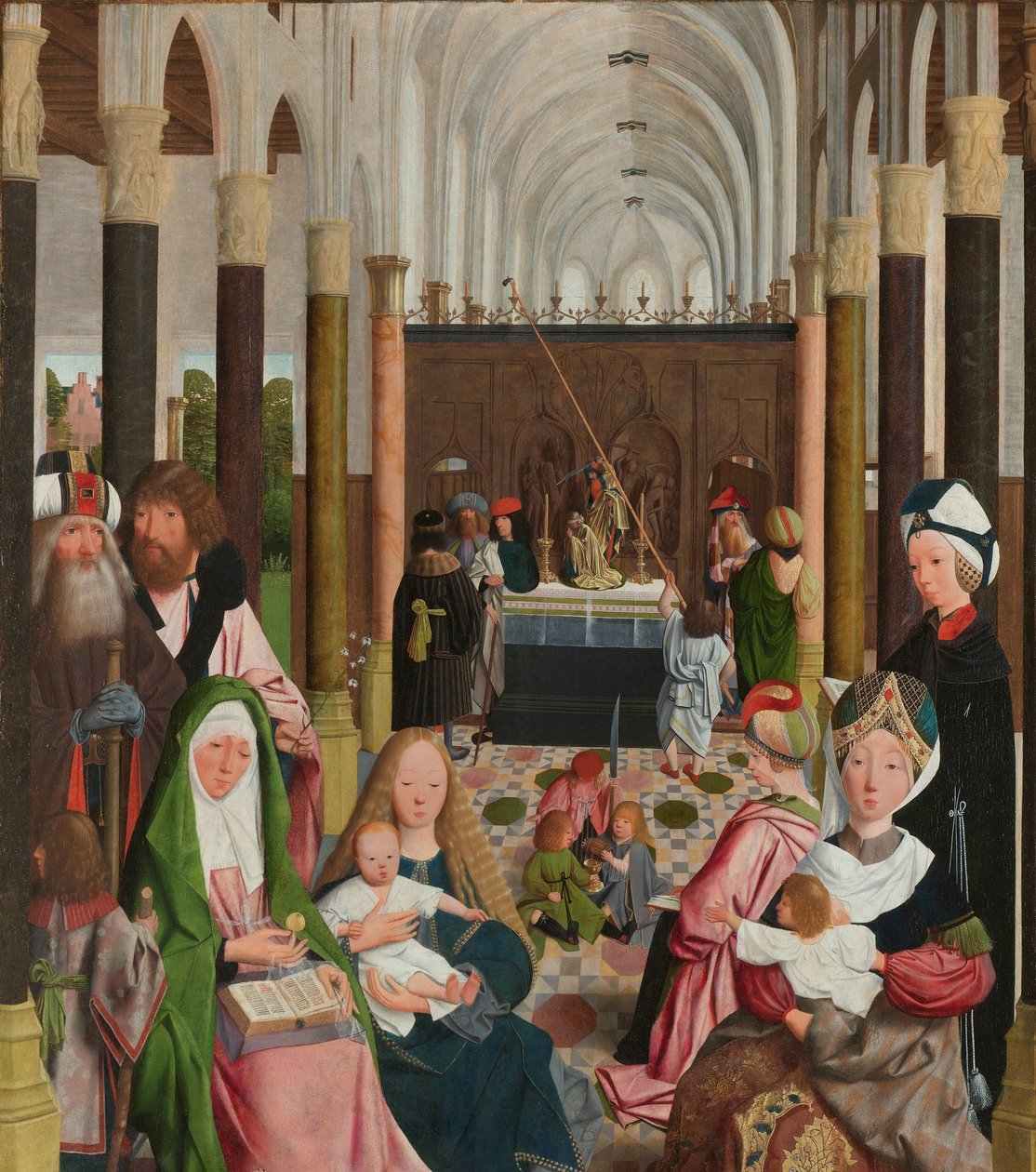 Pyhä sukulaisuus tekijältä Geertgen tot Sint Jans (workshop of)