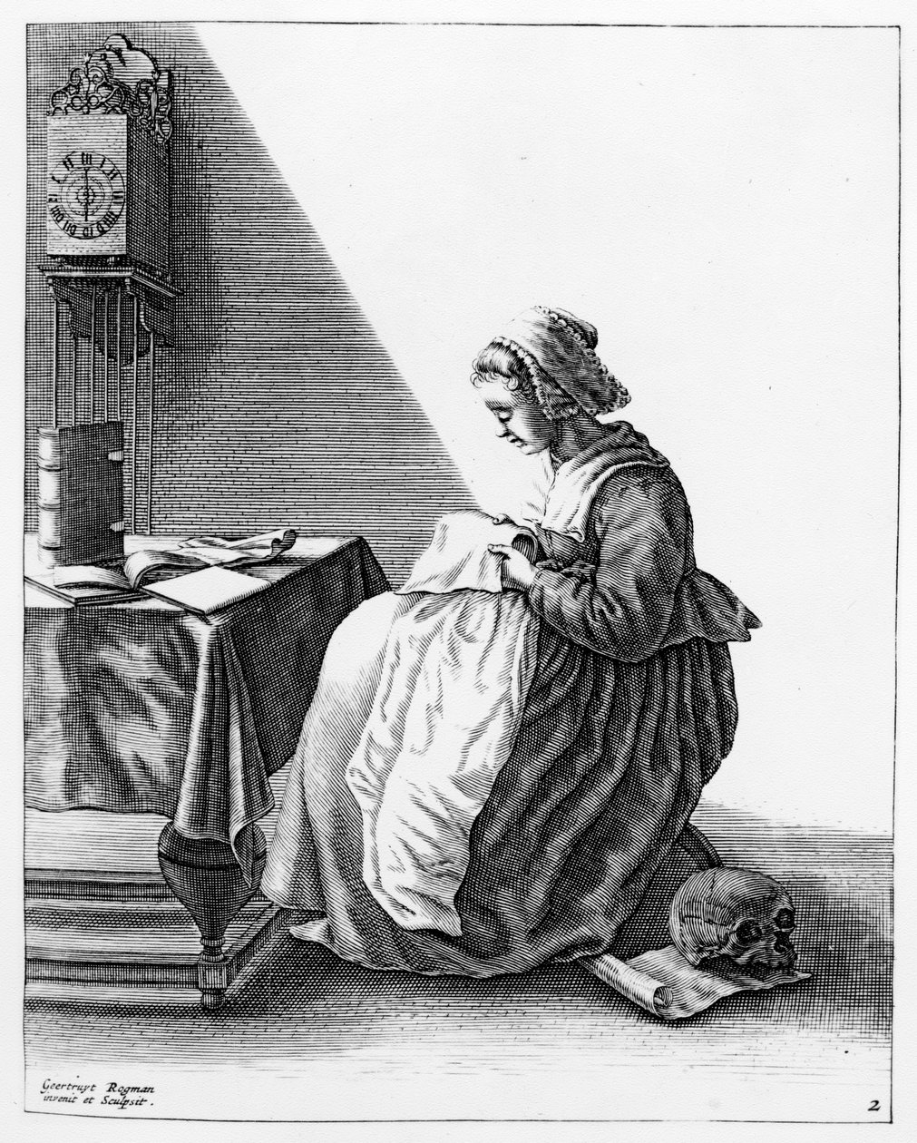 A Woman Makeing Ruff, n. 1640-7 tekijältä Geertryut Roghman
