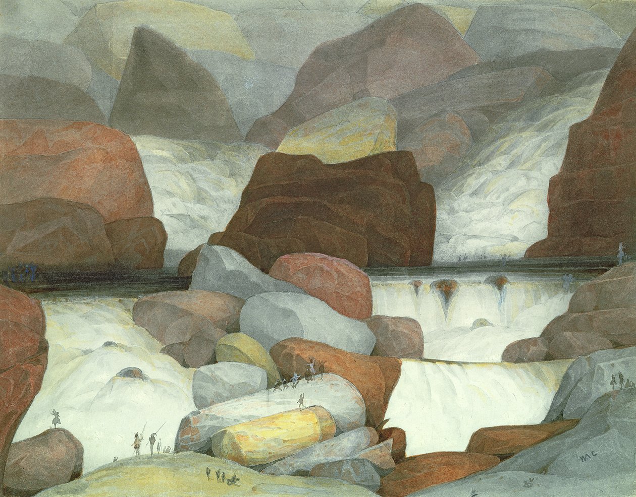 Watersprites in a Stream, n.1865 (wc) tekijältä General John Chamberlayne