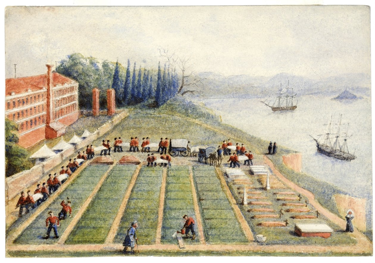 Hautausmaa yleissairaalassa, Scutari, huhtikuu 1855. tekijältä General E.W. Wray