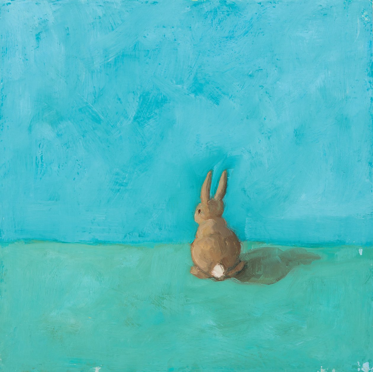 Little Bun, 2018 (öljy laudalle) tekijältä Genevieve French