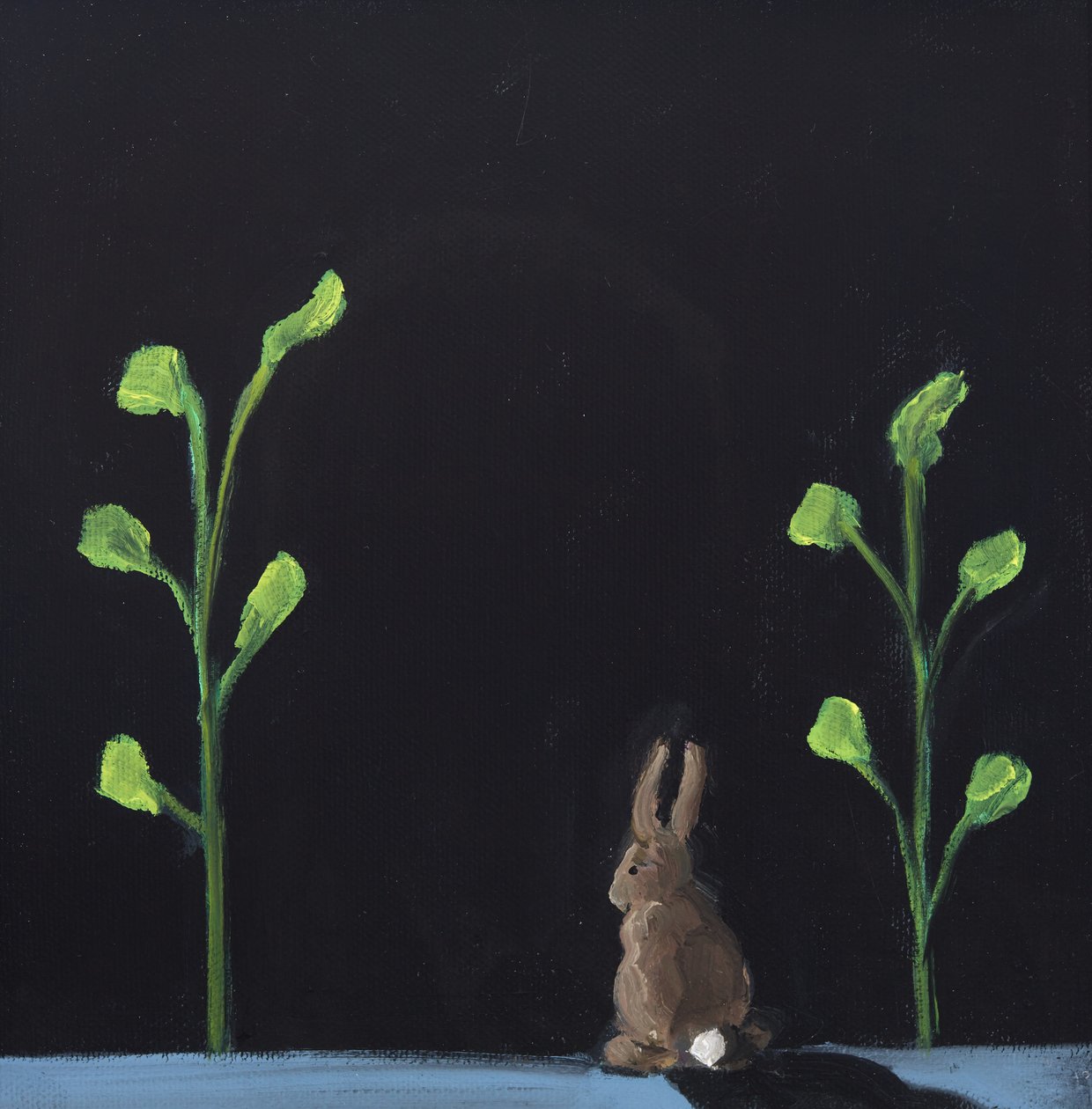 Yökaniini, 2019 (öljy kankaalle) tekijältä Genevieve French