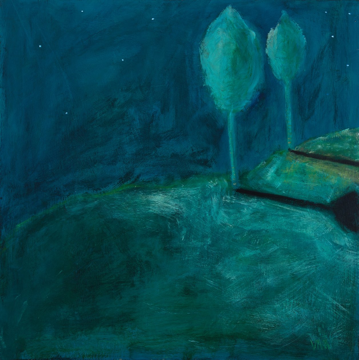 Stand Together, 2018 (akryyli laudalle) tekijältä Genevieve French