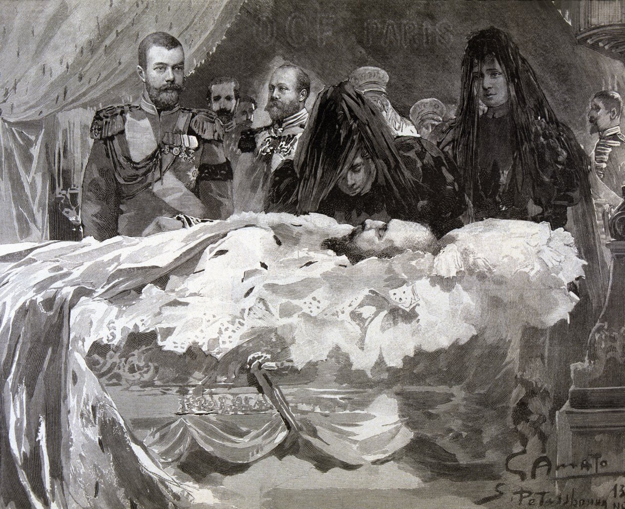 Tsaari Aleksanteri III:n kuolema marraskuussa 1894. tekijältä Gennaro Amato
