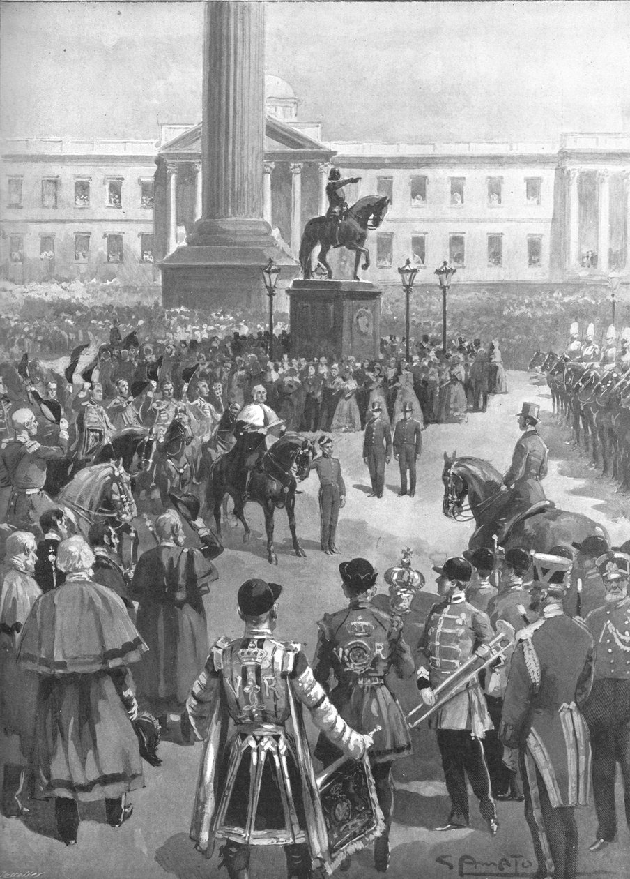 "Krimin sodan loppu: Rauhanjulistus Charing Crossissa, huhtikuu 1856", 1901. tekijältä Gennaro Amato