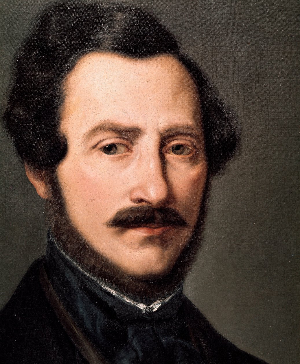 Italialaisen säveltäjän Gaetano Donizettin (1797-1848) muotokuva Gennario Ruon maalaus (1800-luku) Napolin konservatorio San Pietro a Majella tekijältä Gennaro Ruo