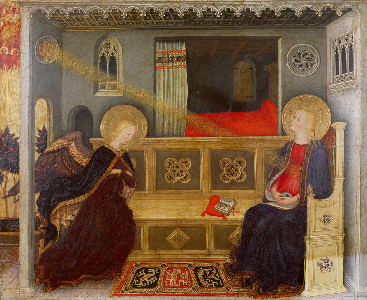 The Annunciation, n. 1419 (tempera paneelissa) tekijältä Gentile da Fabriano