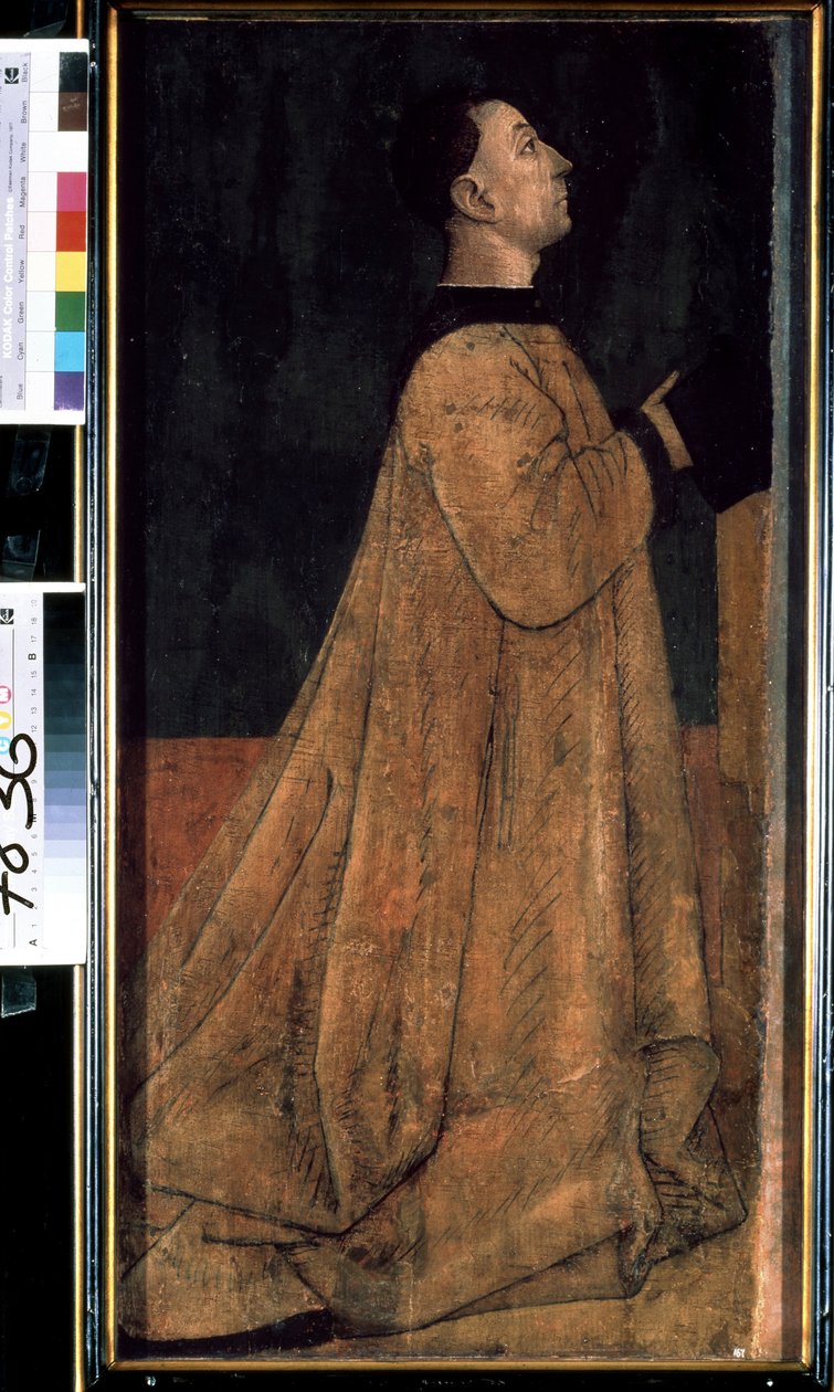 ""Patriisilaisen muotokuva, rikkaan perheen jäsen keskiaikaisessa Italiassa"" (Patrician muotokuva) Gentile Bellinin maalaus (noin 1429-1507) Länsi- ja itämaisen taiteen museo, Kiova tekijältä Gentile Bellini
