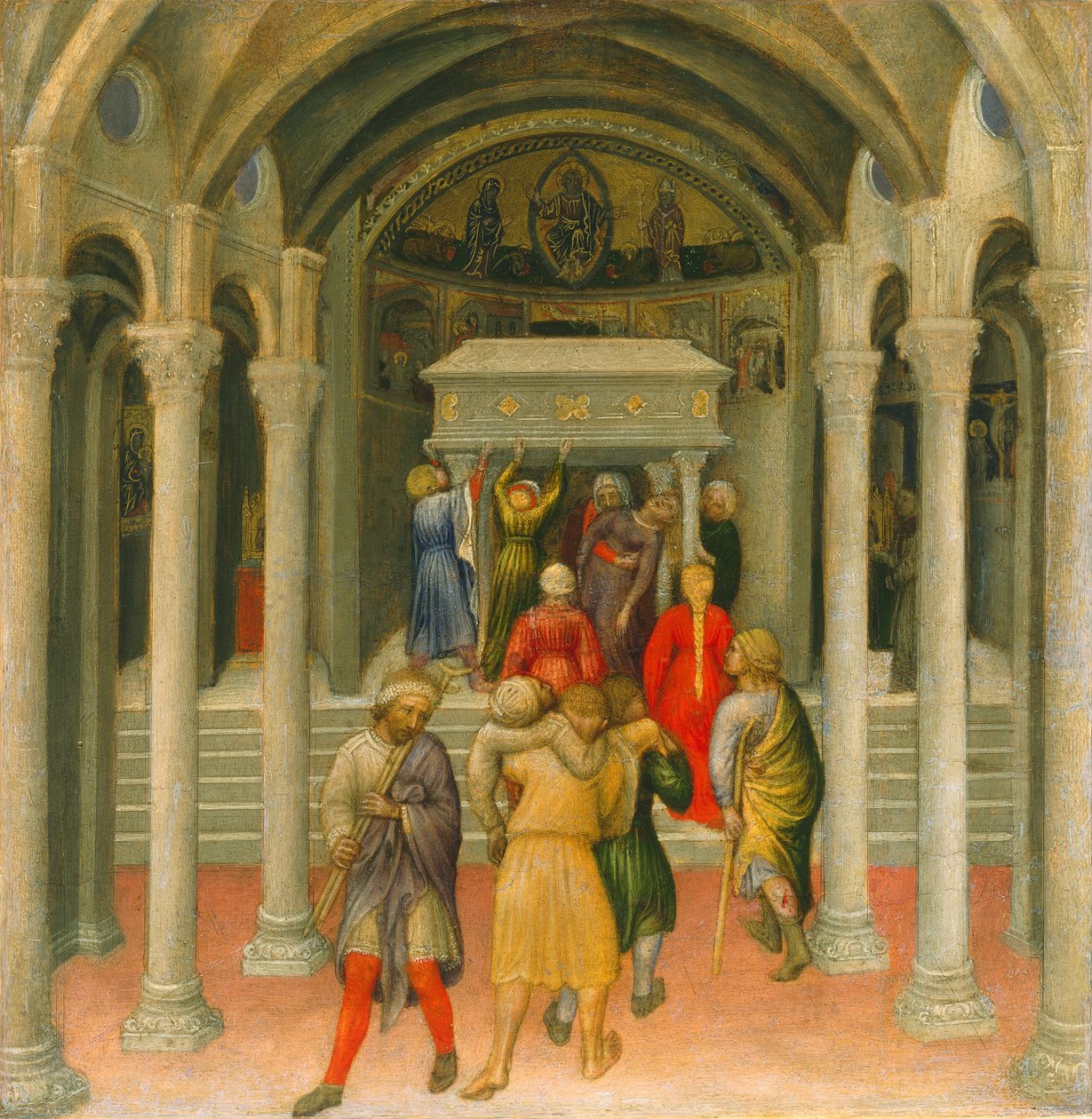Rajatut ja sairaat parannetut Pyhän Nikolauksen haudalla, 1425. tekijältä Gentile da Fabriano