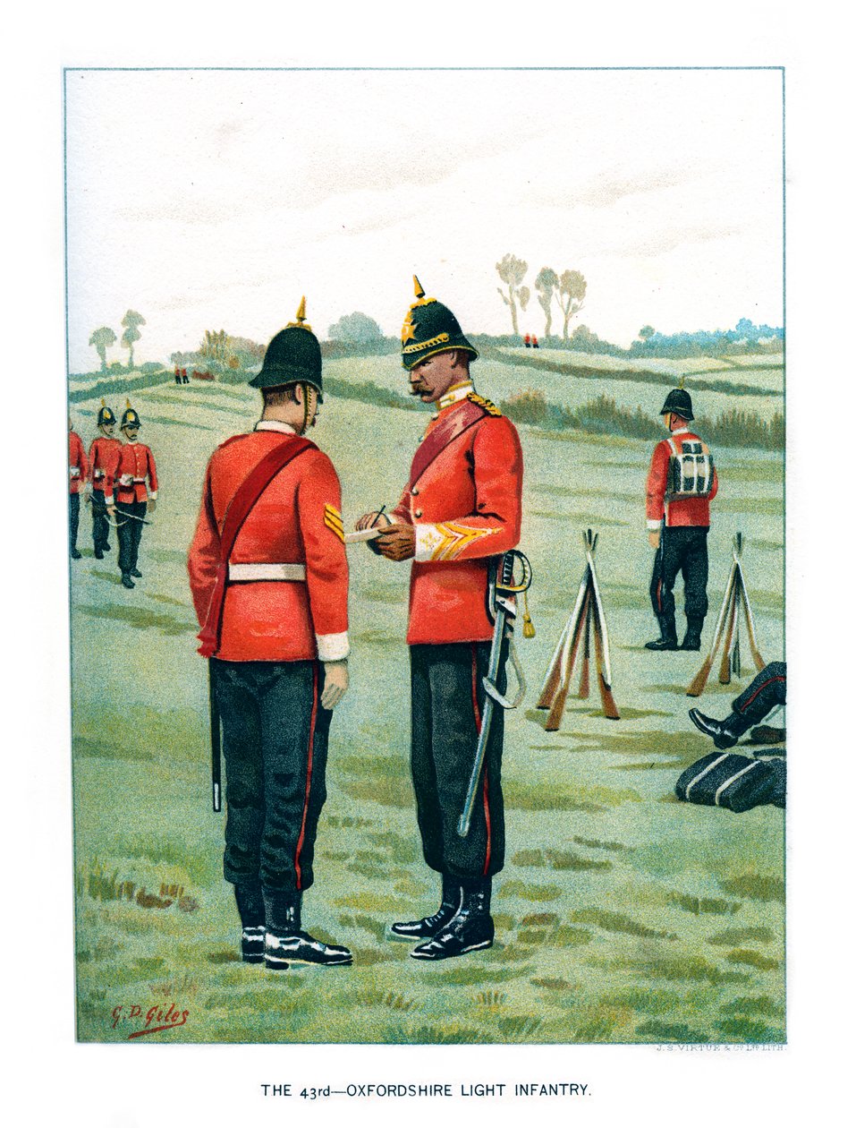 43. Oxfordshiren kevyt jalkaväki, c1890. tekijältä Geoffrey Douglas Giles