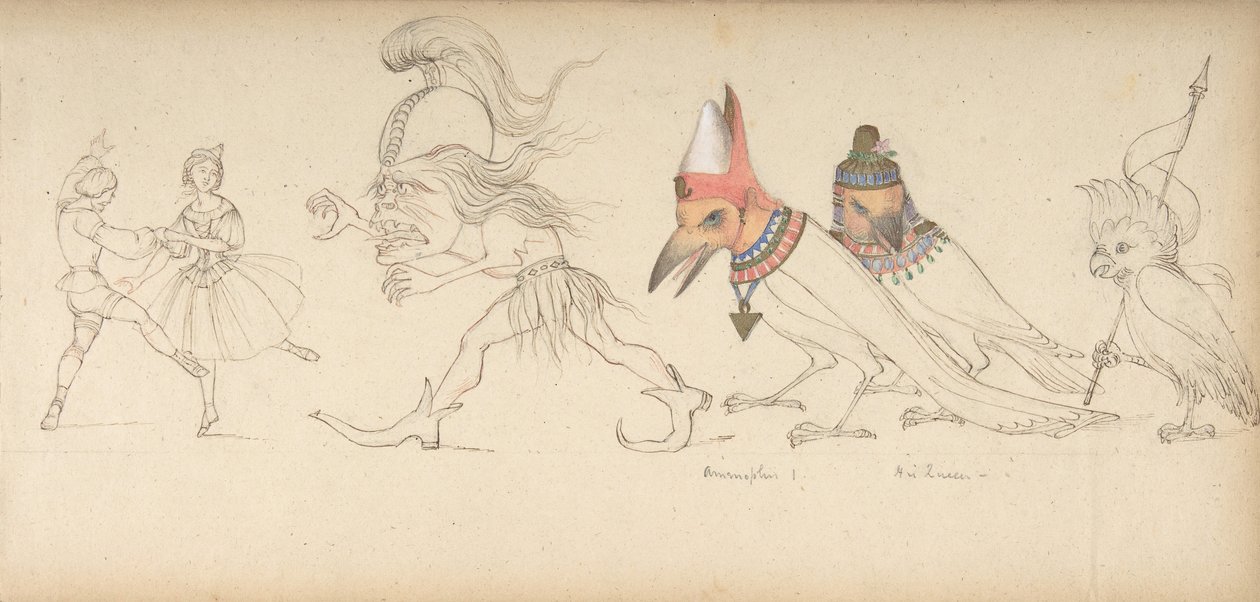 Figuurien ja lintujen friisi, 1800-luku. tekijältä Geoffrey Liddell Johnstone