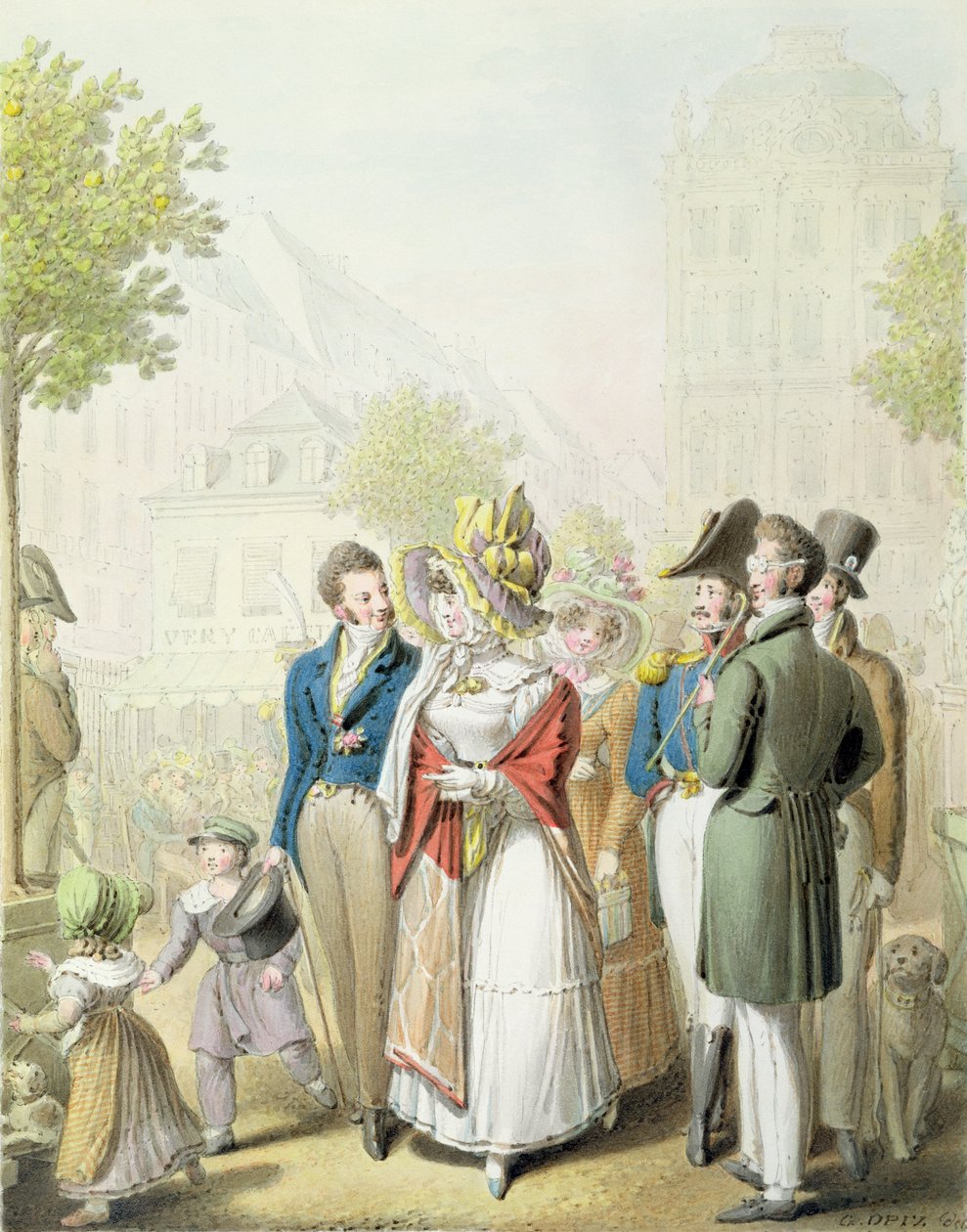 Jardin des Tuileries, Tableau de Parisista tekijältä Georg Emanuel Opitz