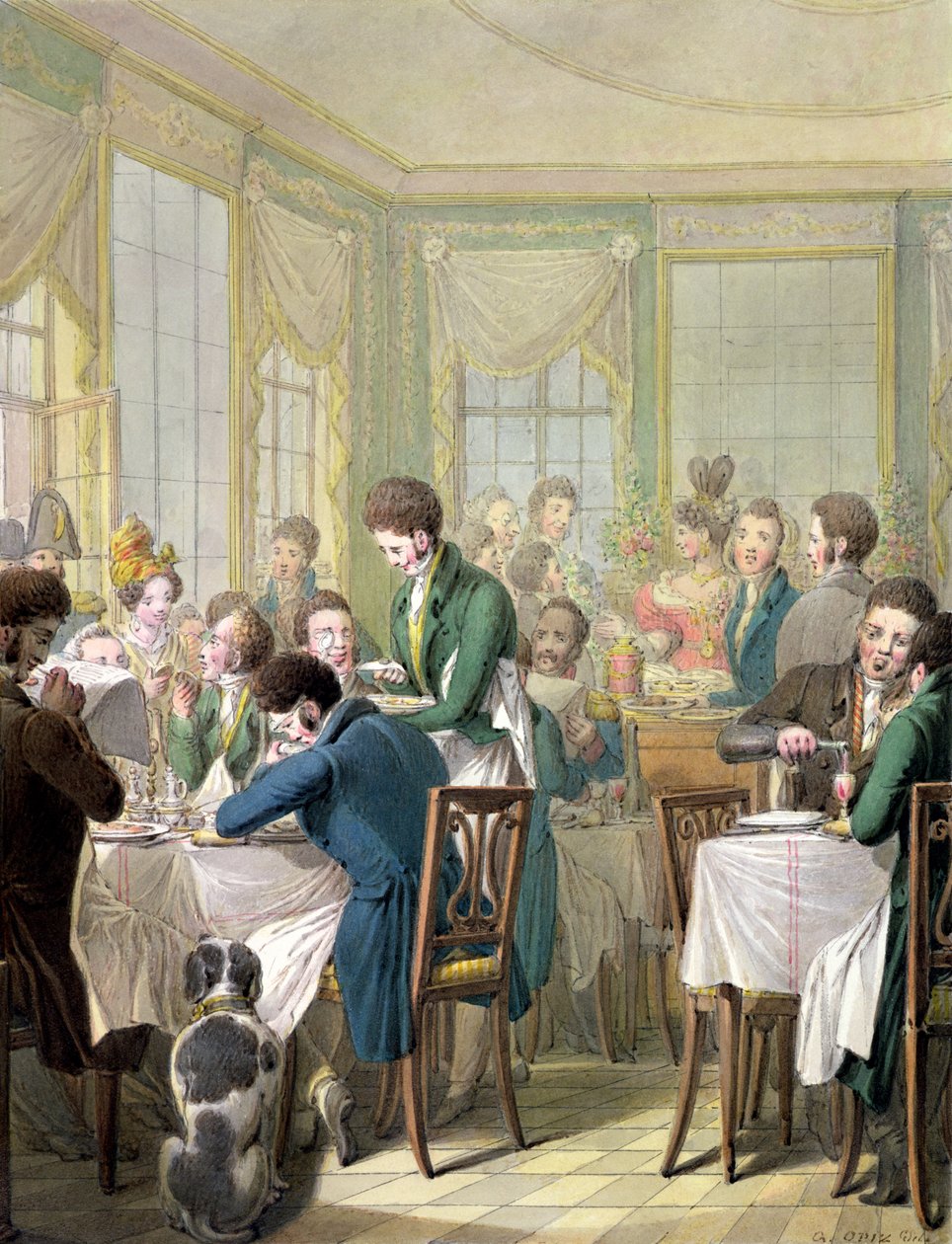 Ravintola Palais Royalissa, 1831 tekijältä Georg Emanuel Opitz