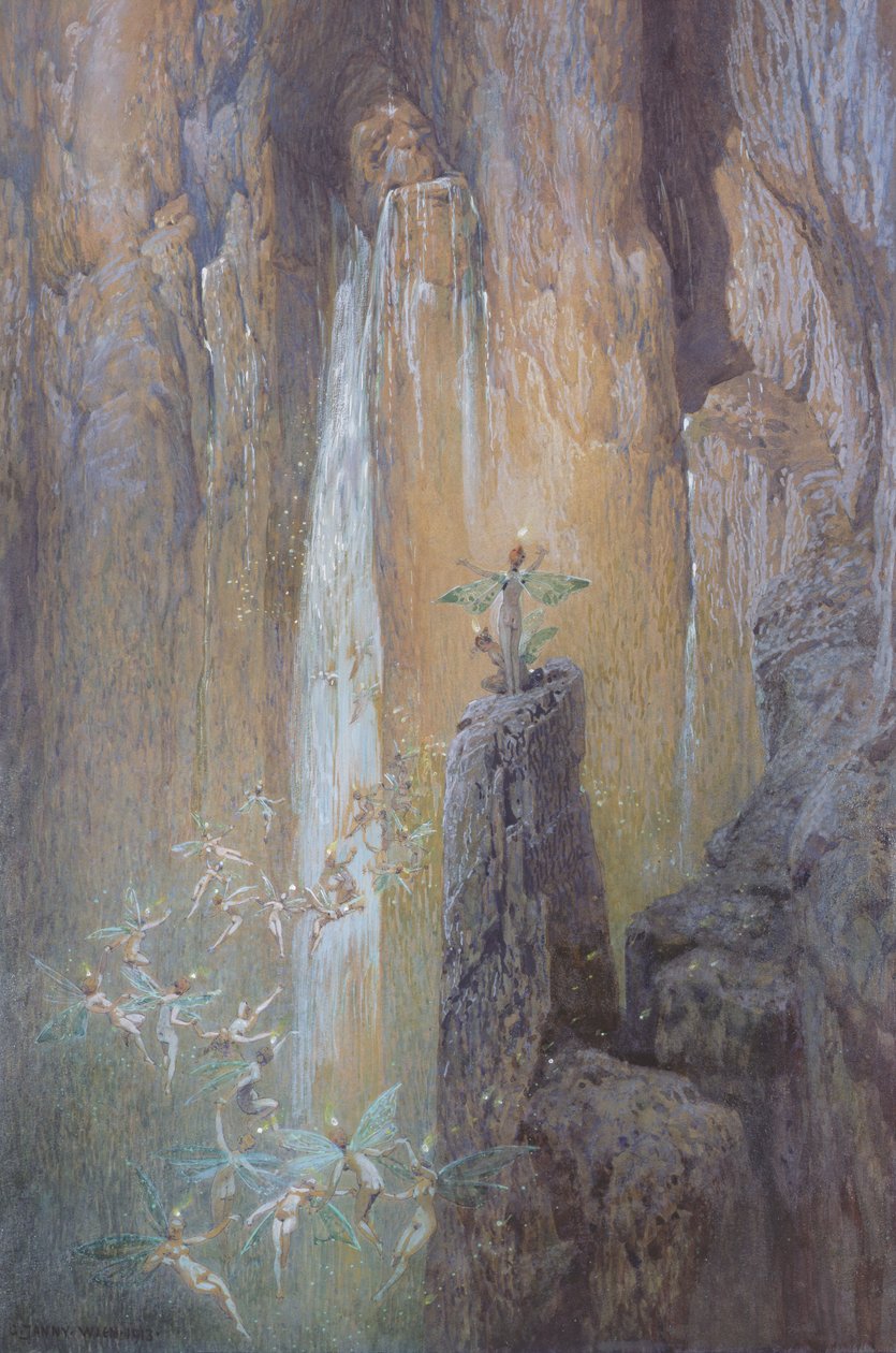 Keijut tanssivat vesiputouksen äärellä, 1913 tekijältä Georg Janny