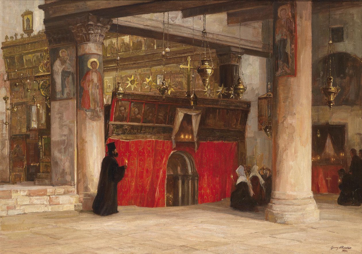 Blick in orthodoxe Kirche von Betlehem tekijältä Georg Macco