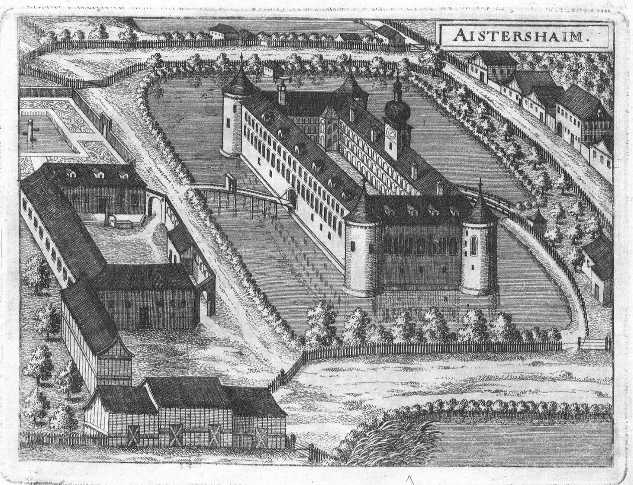 Schloss Aistersheim um 1674 tekijältä Georg Matthaus Vischer