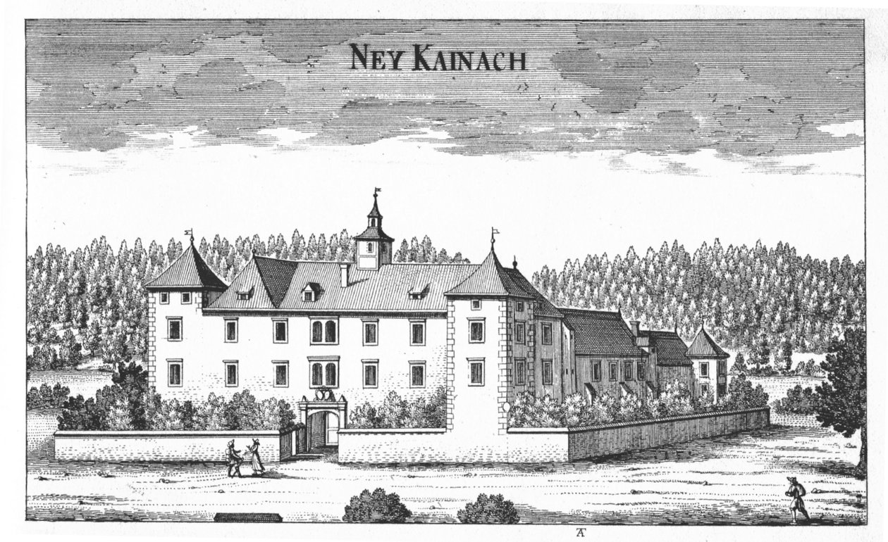 Schloss Ney Kainach, Neu Kainach tai Klein Kainach tekijältä Georg Matthaus Vischer
