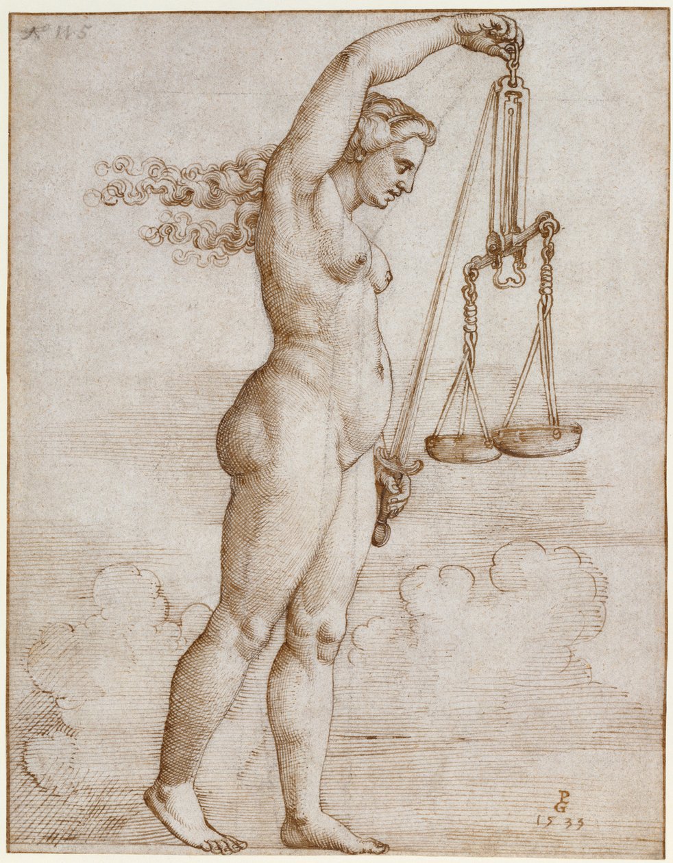 Allegorie der Gerechtigkeit tekijältä Georg Pencz