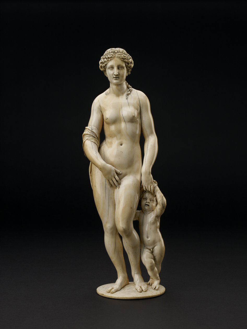 Venus ja Amor, n.1624 norsunluu tekijältä Georg Petel