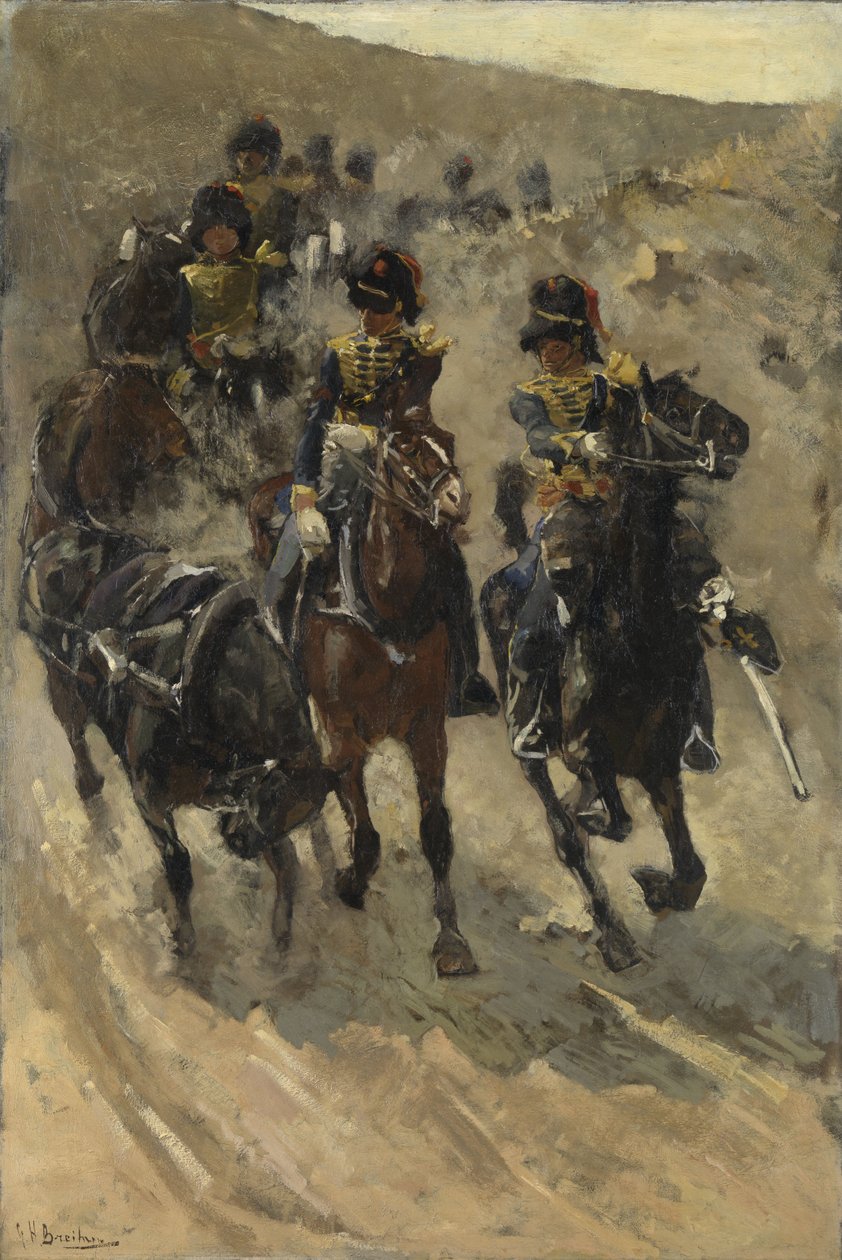 Keltaiset ratsastajat, 1885-86 tekijältä George Hendrik Breitner