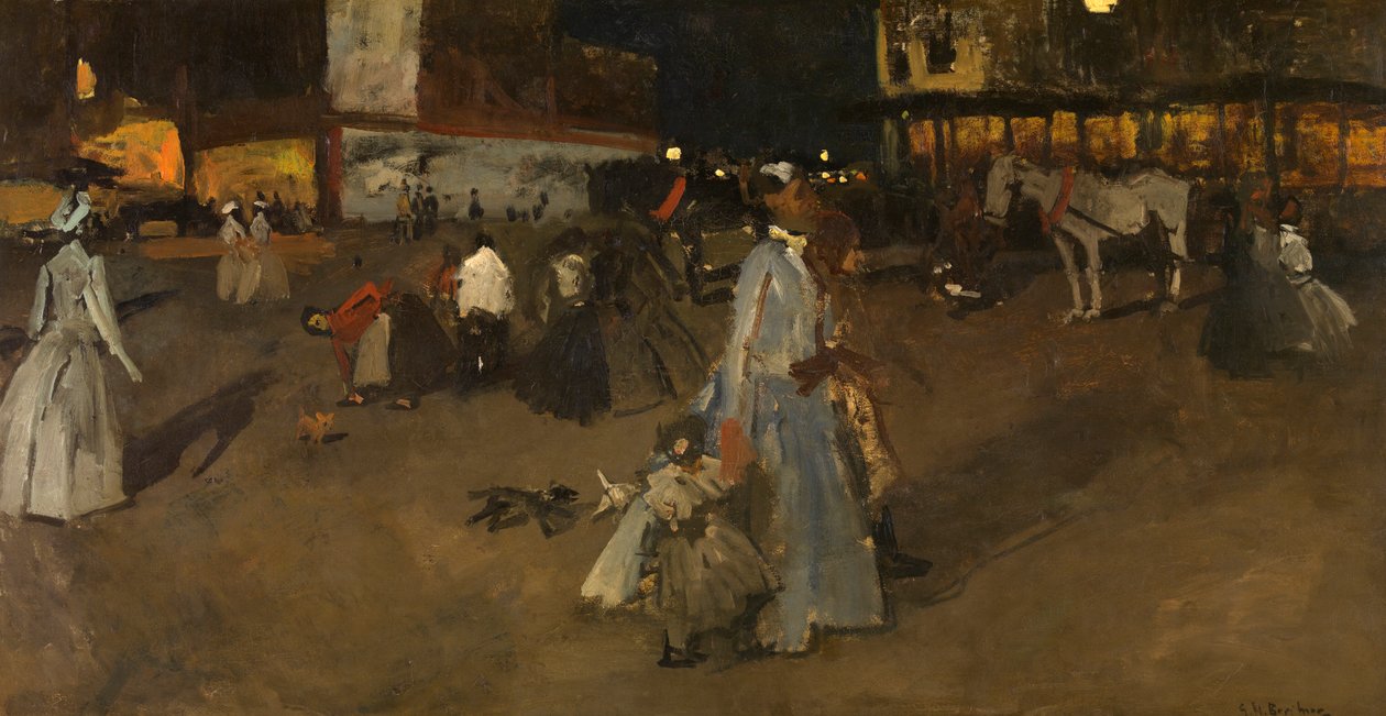 Ilta Amsterdamin padolla (öljy kankaalle) tekijältä Georg Hendrik Breitner