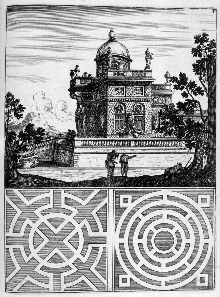 Talo- ja puutarhasuunnittelu, 1664 tekijältä Georg Andreas Bockler