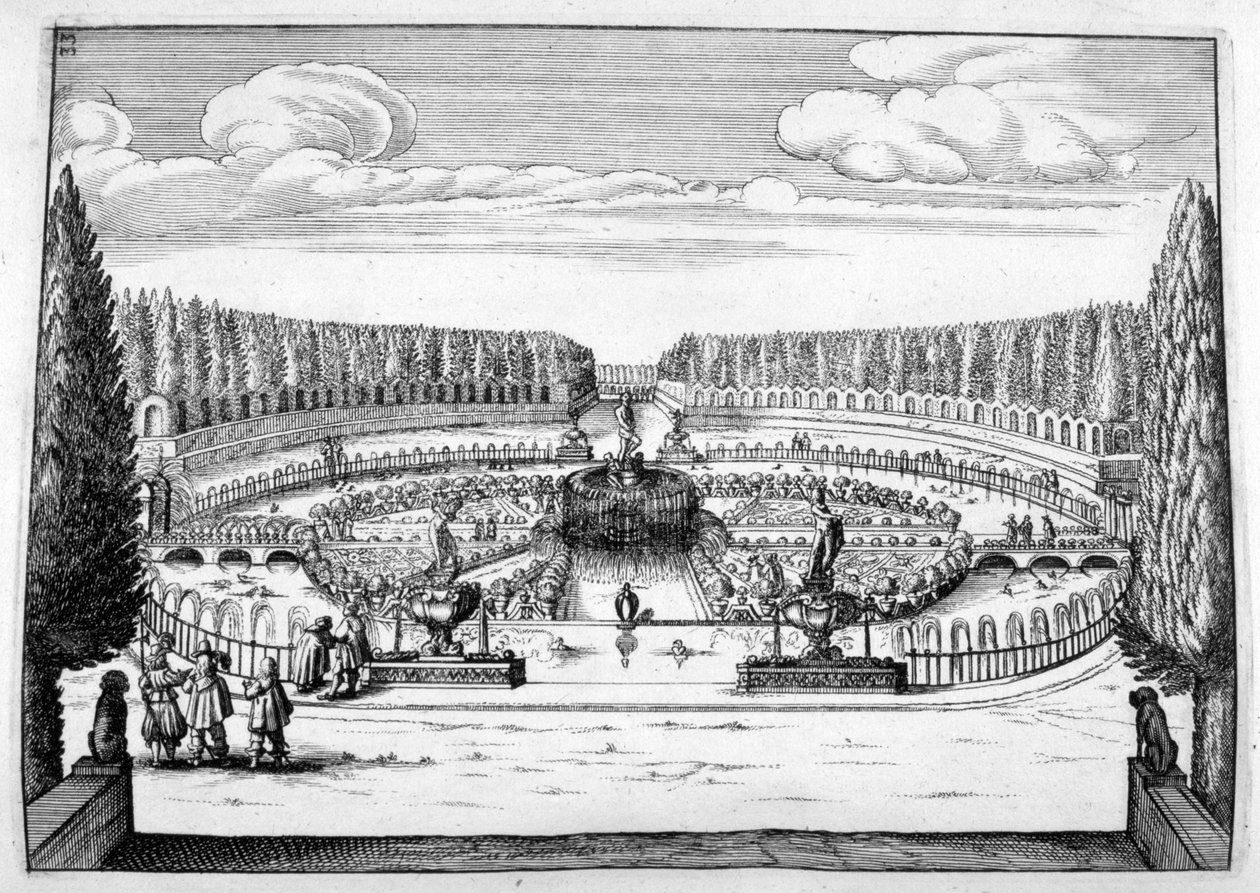 Koristeellinen suihkulähde ja puutarhasuunnittelu, 1664 tekijältä Georg Andreas Bockler