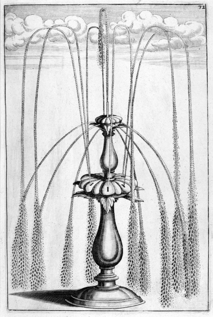 Koristeellinen suihkulähdesuunnittelu, 1664 tekijältä Georg Andreas Bockler