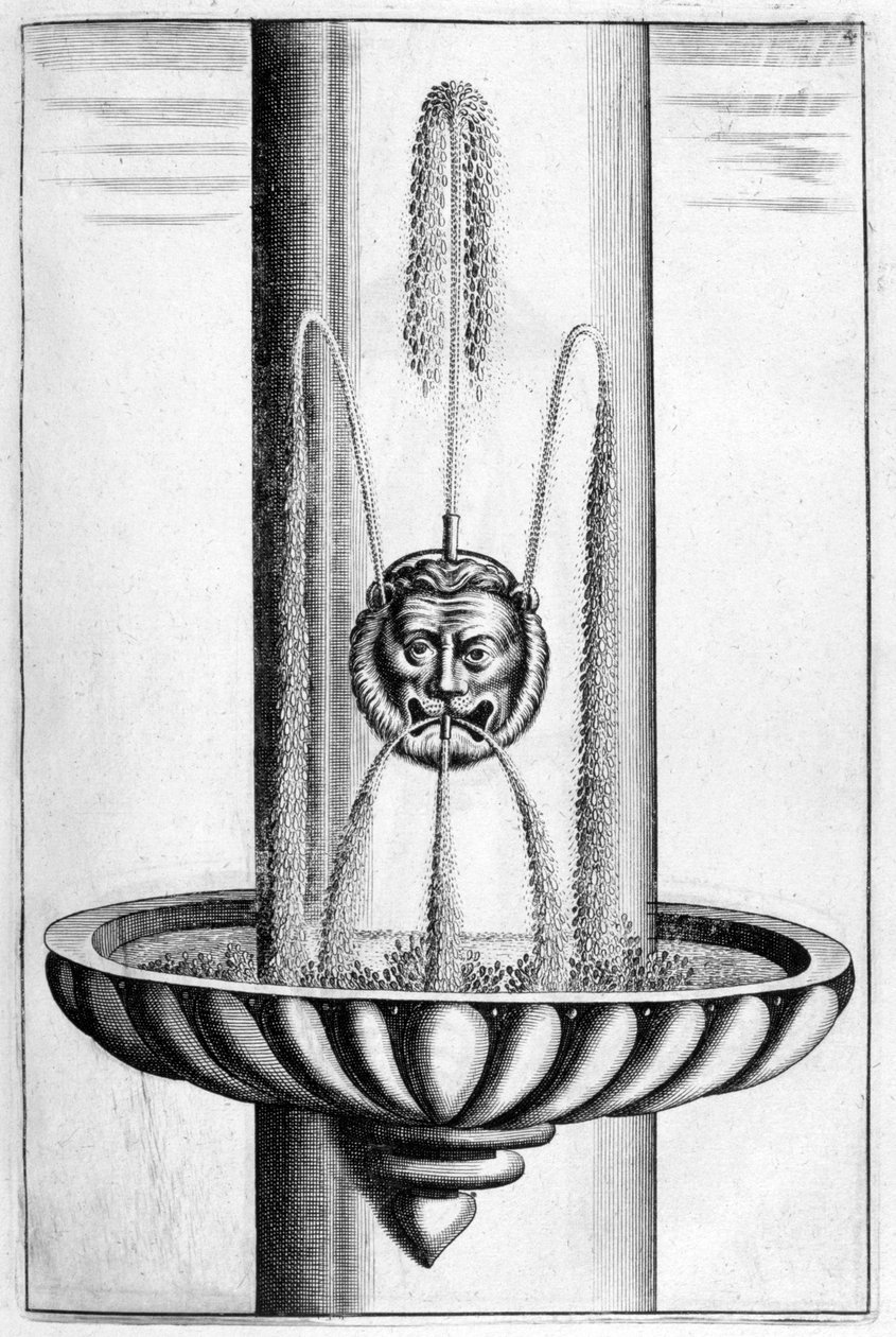 Koristeellinen suihkulähdesuunnittelu, 1664 tekijältä Georg Andreas Bockler