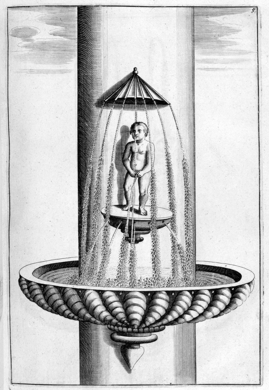 Koristeellinen suihkulähdesuunnittelu, 1664 tekijältä Georg Andreas Bockler