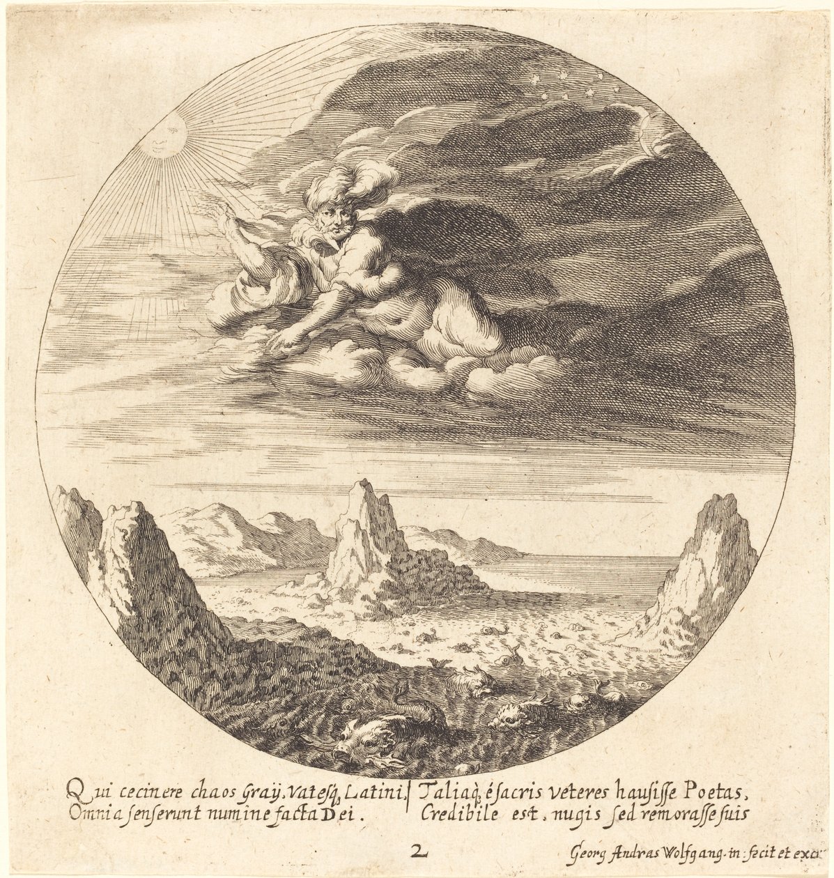 Jumala luo järjestyksen kaaoksesta tekijältä Georg Andreas Wolfgang the Elder