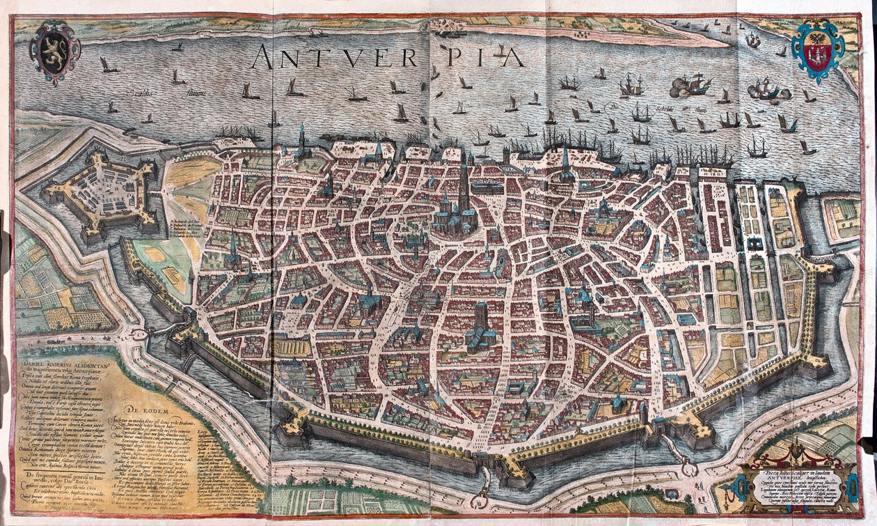 Anversa, Belgia - Georg Braunin "Civitates Orbis Terrarum", Köln 1617. tekijältä Georg Braun