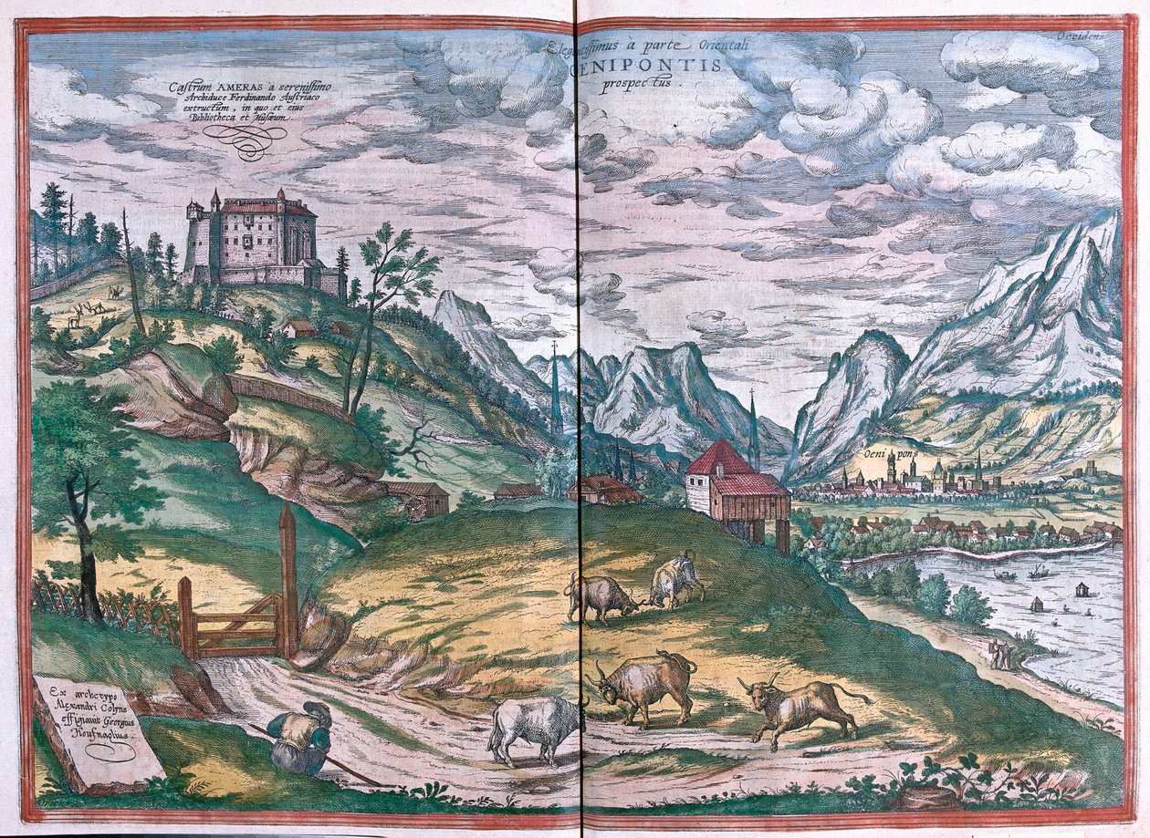 Halle ja Saale, Halle in Sachsen, Hildesheim, Saksa - teoksessa "Civitates Orbis Terrarum", kirjoittanut Georg Braun, Köln 1617. tekijältä Georg Braun