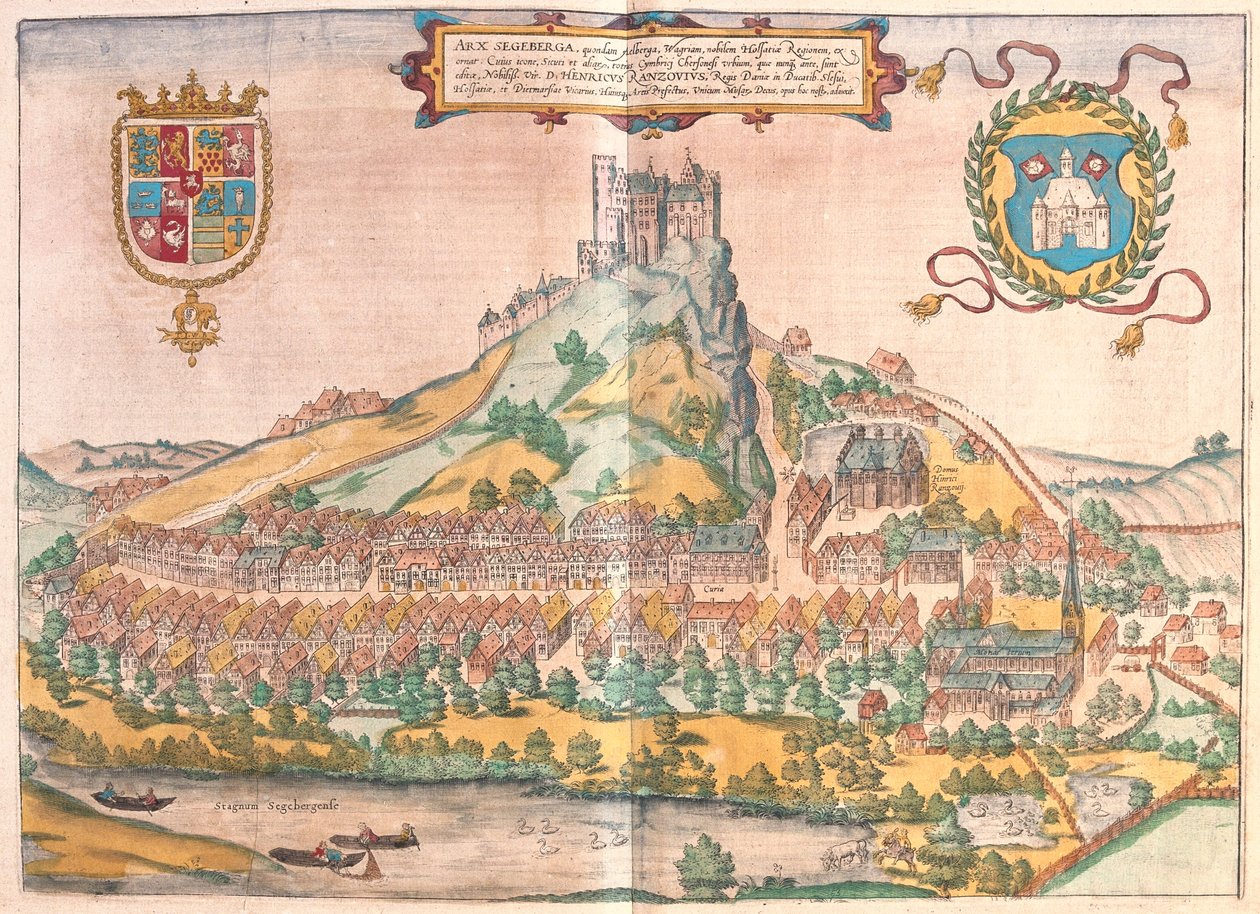 Kovakantinen, Segeberg, Saksa - teoksessa "Civitates Orbis Terrarum", kirjoittanut Georg Braun, Köln 1617. tekijältä Georg Braun