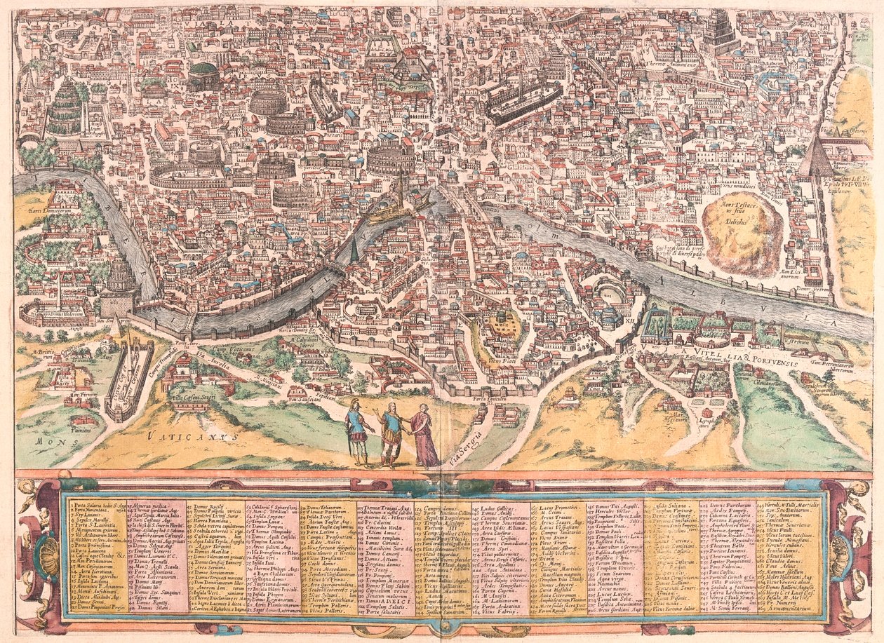 Rooma, Italia - Georg Braunin teoksessa "Civitates Orbis Terrarum", Köln 1617. tekijältä Georg Braun