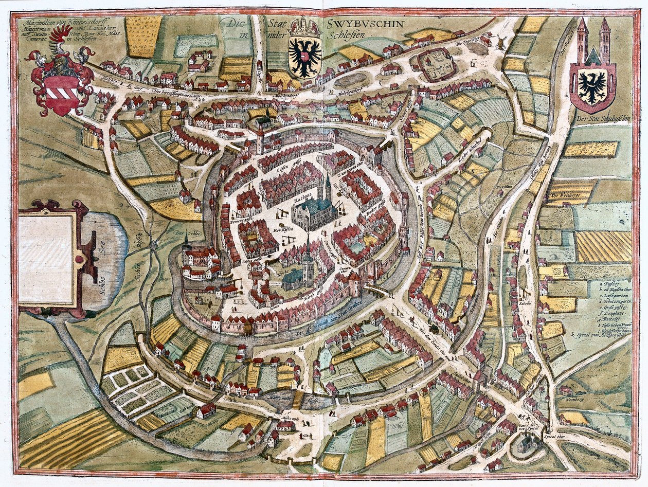 Swiebodzin, Puola - Georg Braunin "Civitates Orbis Terrarum", Köln 1617. tekijältä Georg Braun