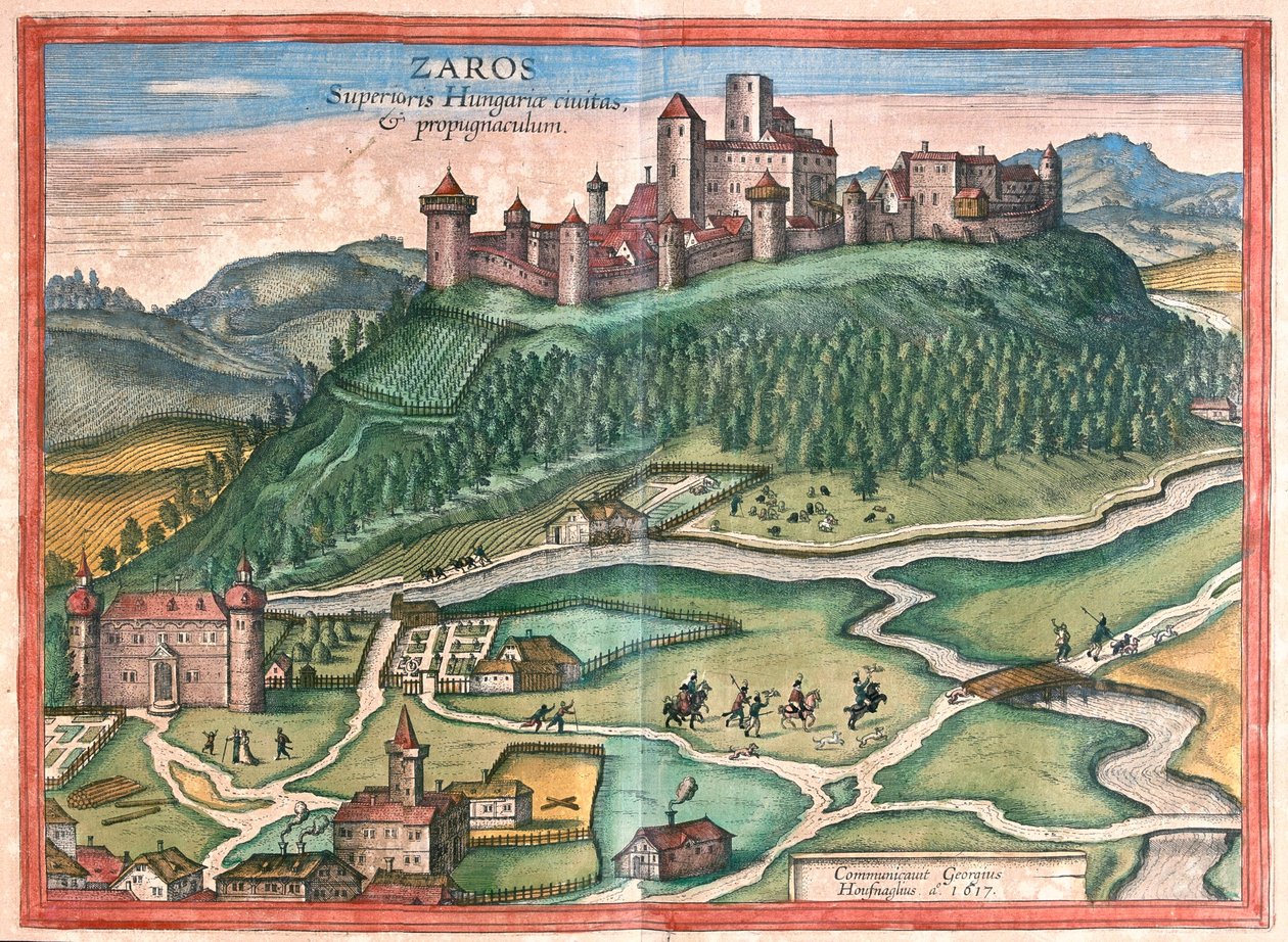 Zaros, Kreeta - teoksessa "Civitates Orbis Terrarum", Georg Braun, Köln 1617. tekijältä Georg Braun