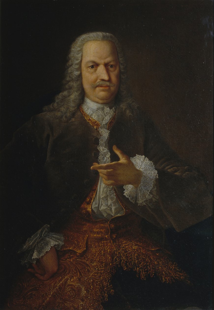 Muotokuva Akinfiy Nikitich Demidov 16781745, ennen 1745 tekijältä Georg Christoph Grooth