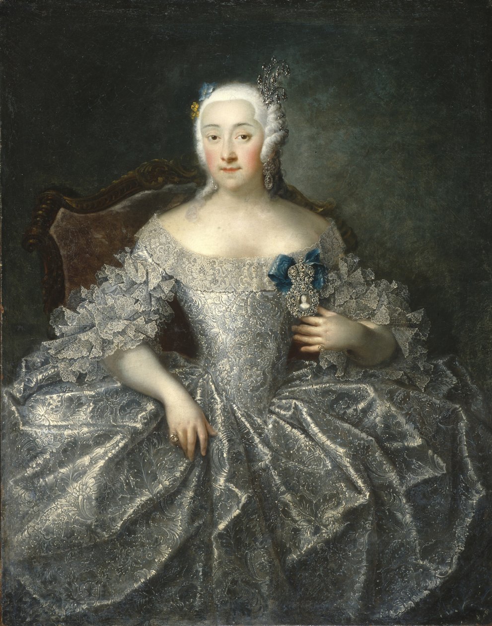 Kreivitär Varvara Aleksejevna Šeremetjevan muotokuva 1711-1767, 1746 tekijältä Georg Christoph Grooth