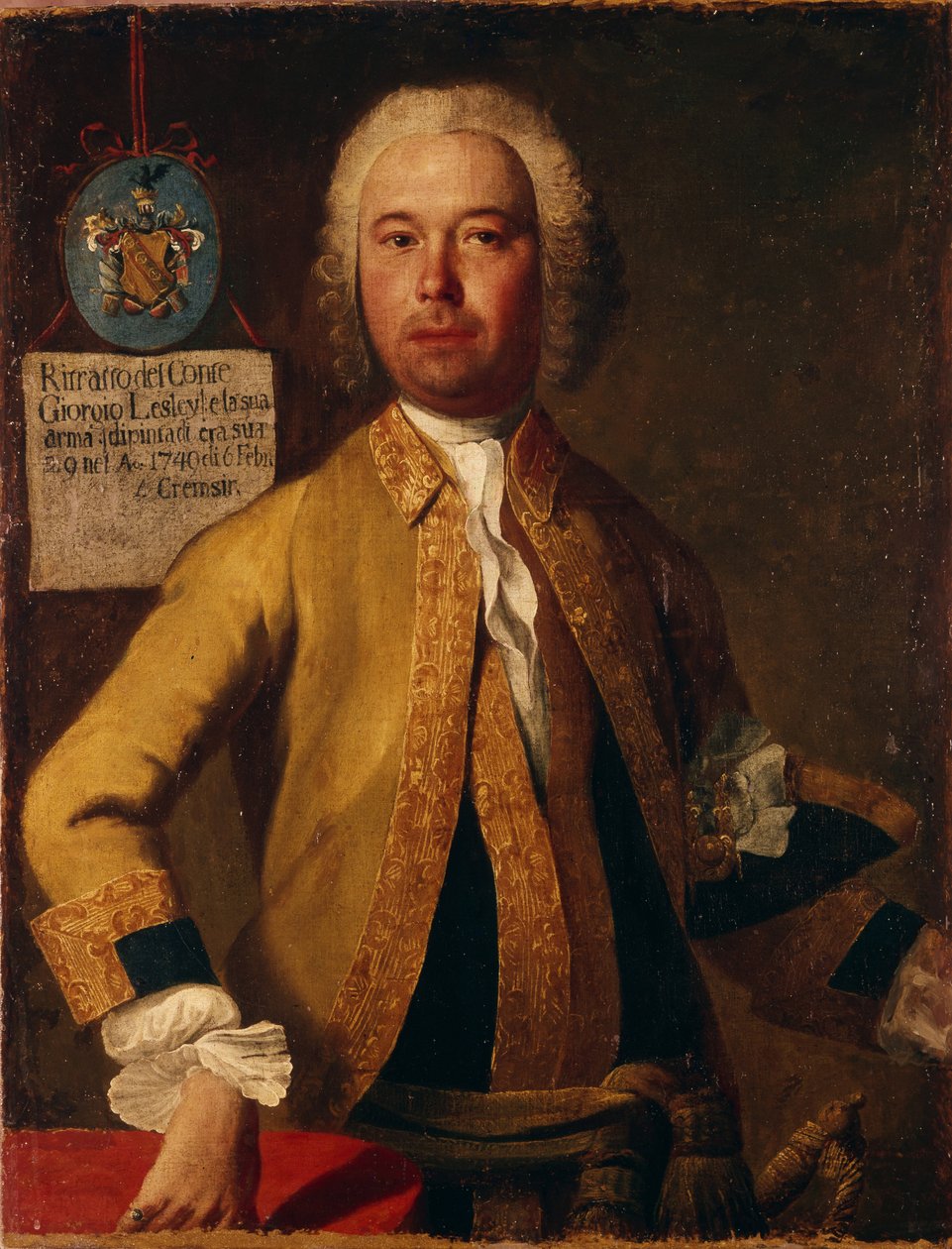 Kenraali kreivi George Lesleyn muotokuva 1720-1772, 1749 tekijältä Georg Christoph Grooth