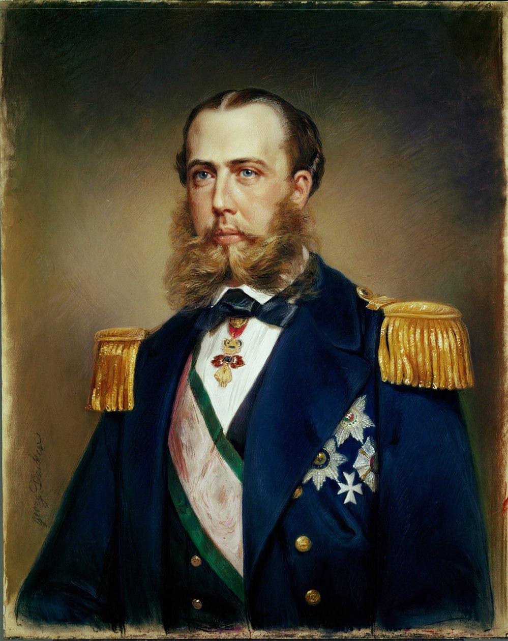 Arkkiherttua Ferdinand Max, myöhempi Meksikon keisari Maximilian, jonka Juarez Garcian johtamat meksikolaiset tasavaltalaisvallankumoukselliset teloittivat vuonna 1867... (pastelli) tekijältä Georg Decker