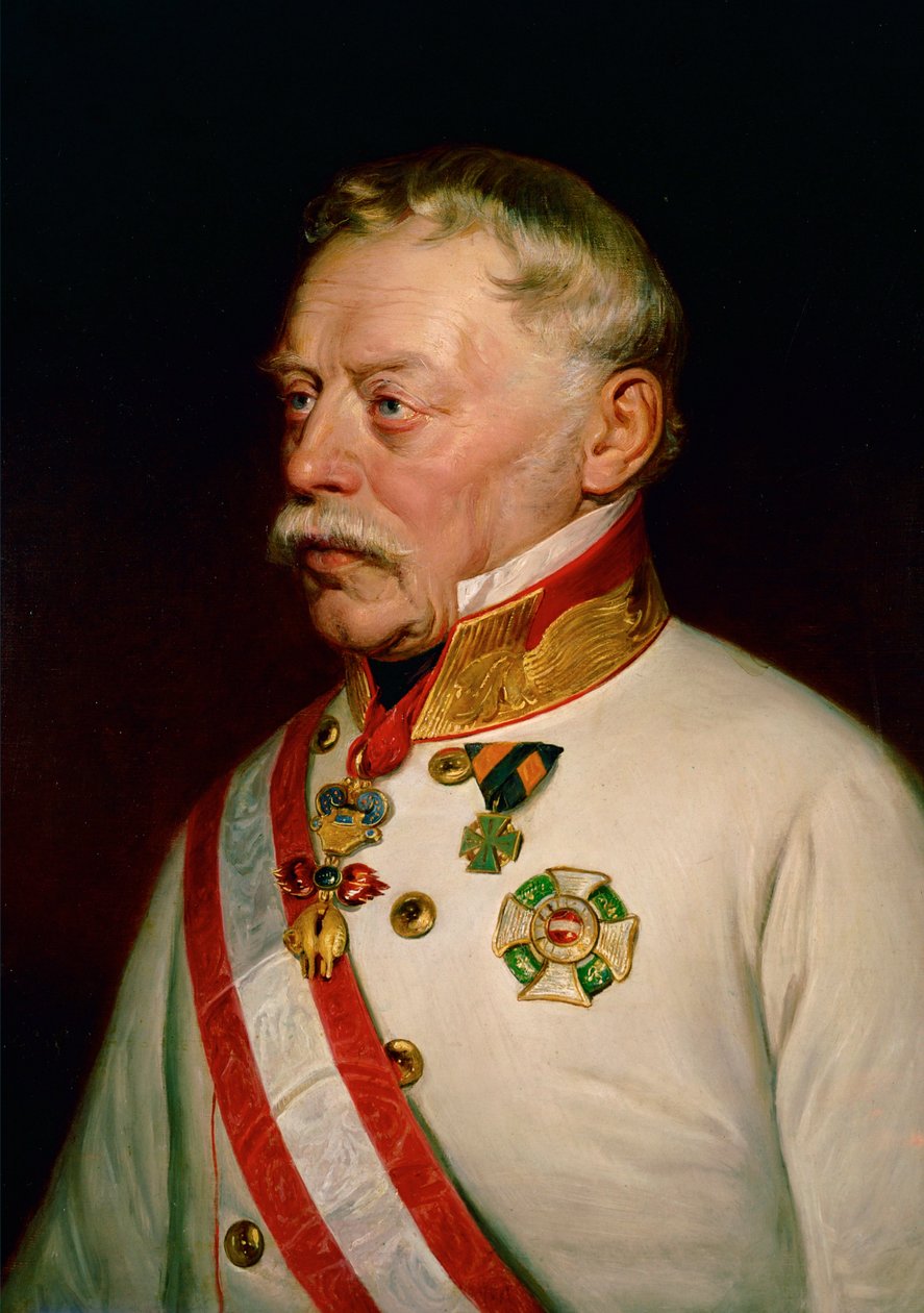 Kenttämarsalkka Johann Joseph Wenzel Radetzky von Radetz ... (maalaus kankaalle) tekijältä Georg Decker