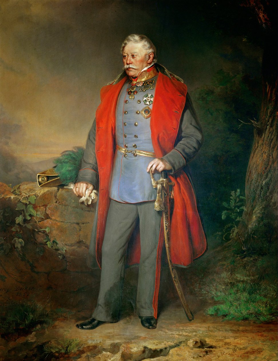 Kenttämarsalkka Josef kreivi Radetzky, ylipäällikkö Italian vastaisen sotaretken aikana ... tekijältä Georg Decker