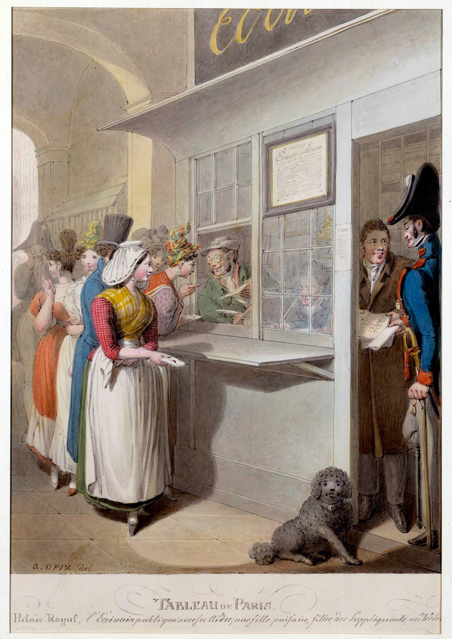 George Emanuel Opitzin (1775-1841) kuninkaallisen palatsin litografian julkinen kirjoittaja 1800-luvun Pariisi, Musee Carnavalet tekijältä Georg Emanuel Opitz