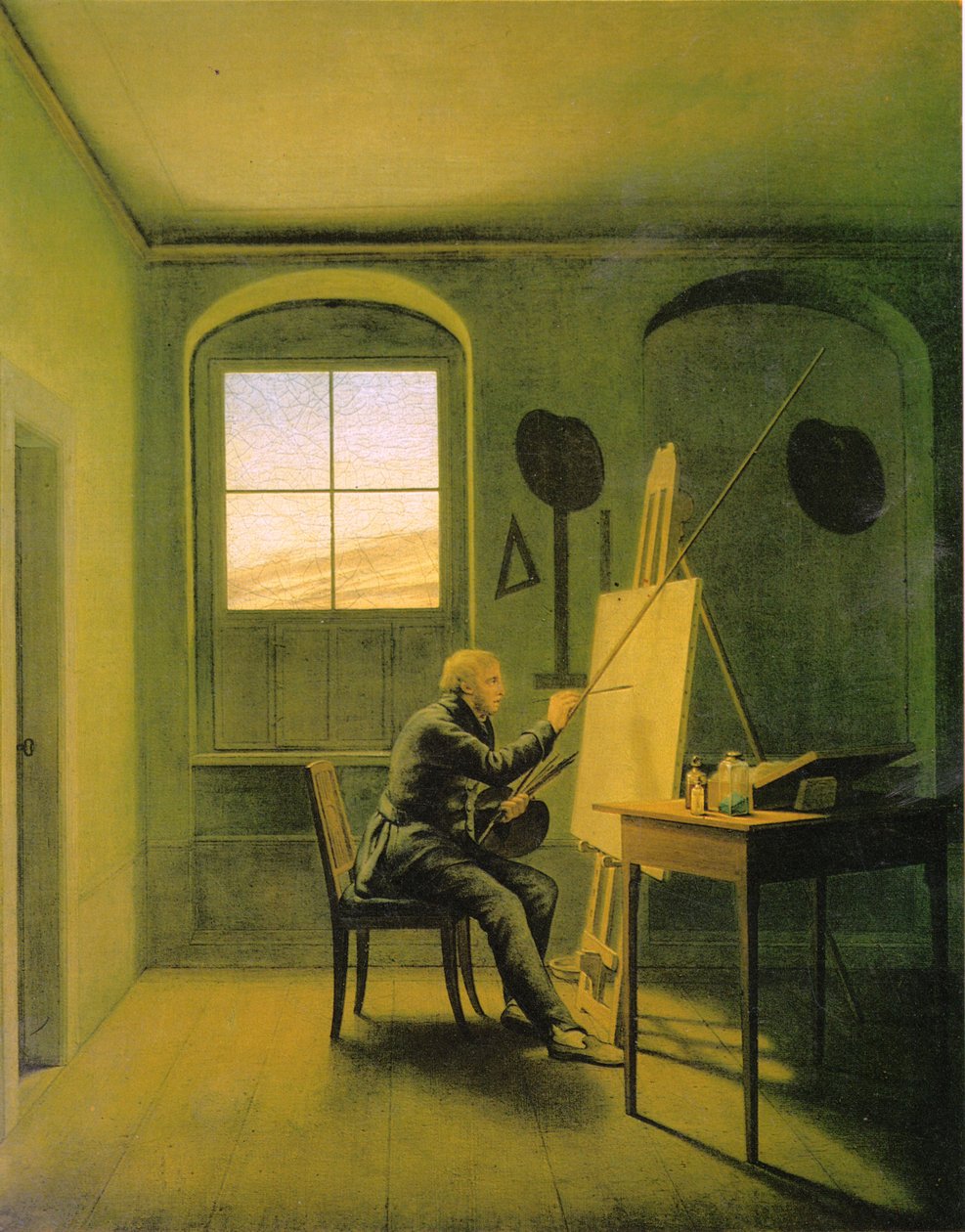 Caspar David Friedrich ateljeessa tekijältä Georg Friedrich Kersting