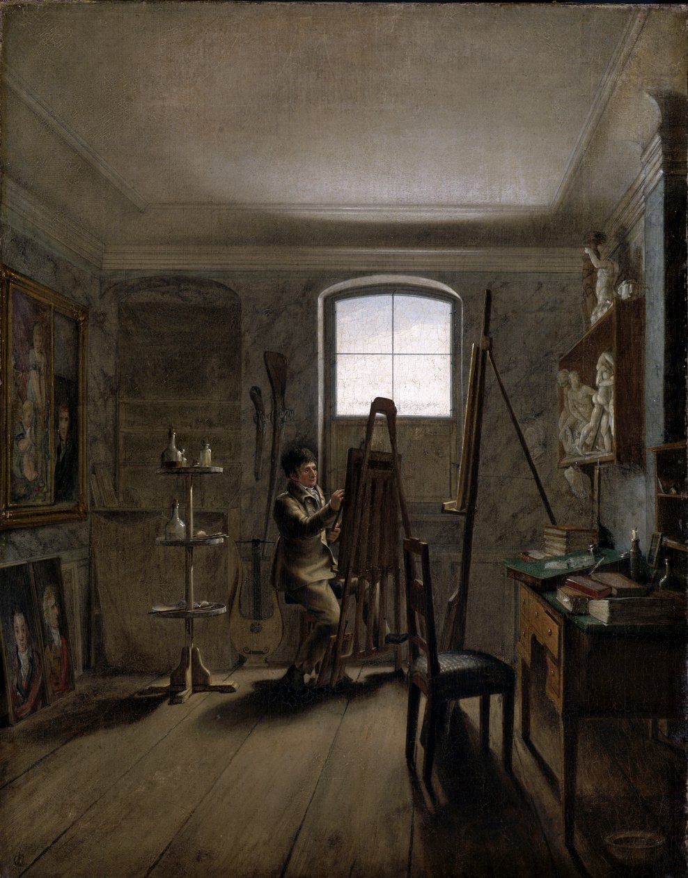 Taidemaalari Gerhard von Kügelgen studiossa tekijältä Georg Friedrich Kersting