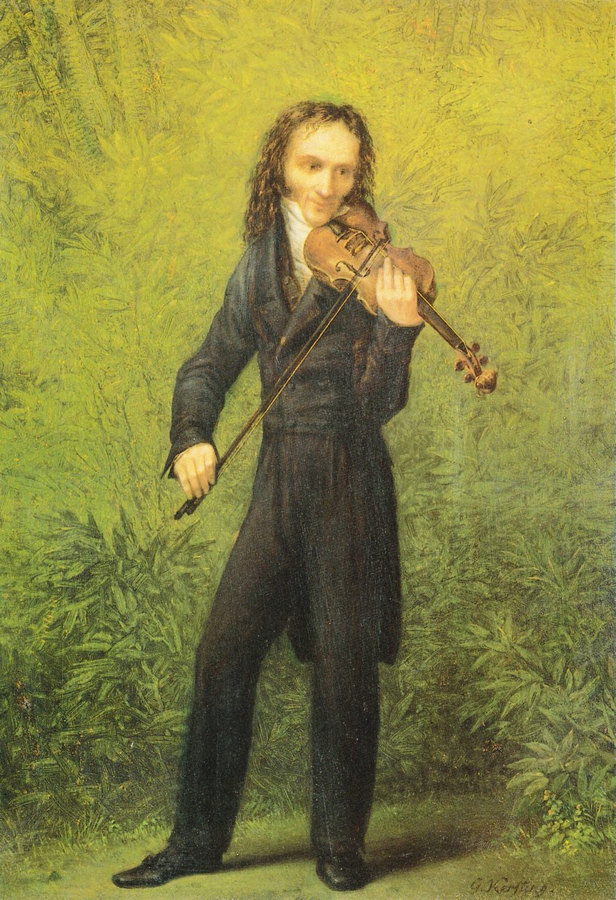 Viulisti Niccolò Paganini tekijältä Georg Friedrich Kersting