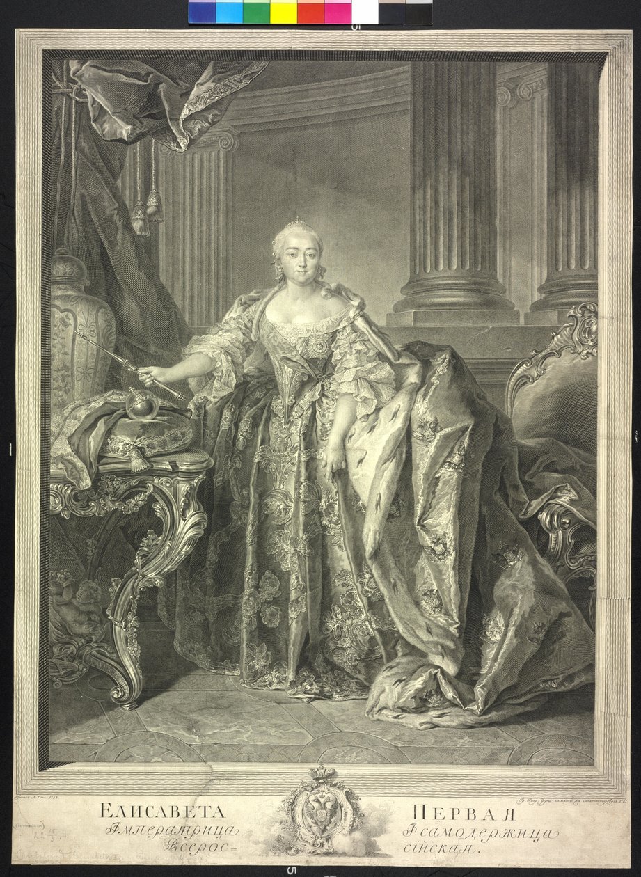 Venäjän keisarinna Elisabeth Petrowna tekijältä Georg Friedrich Schmidt