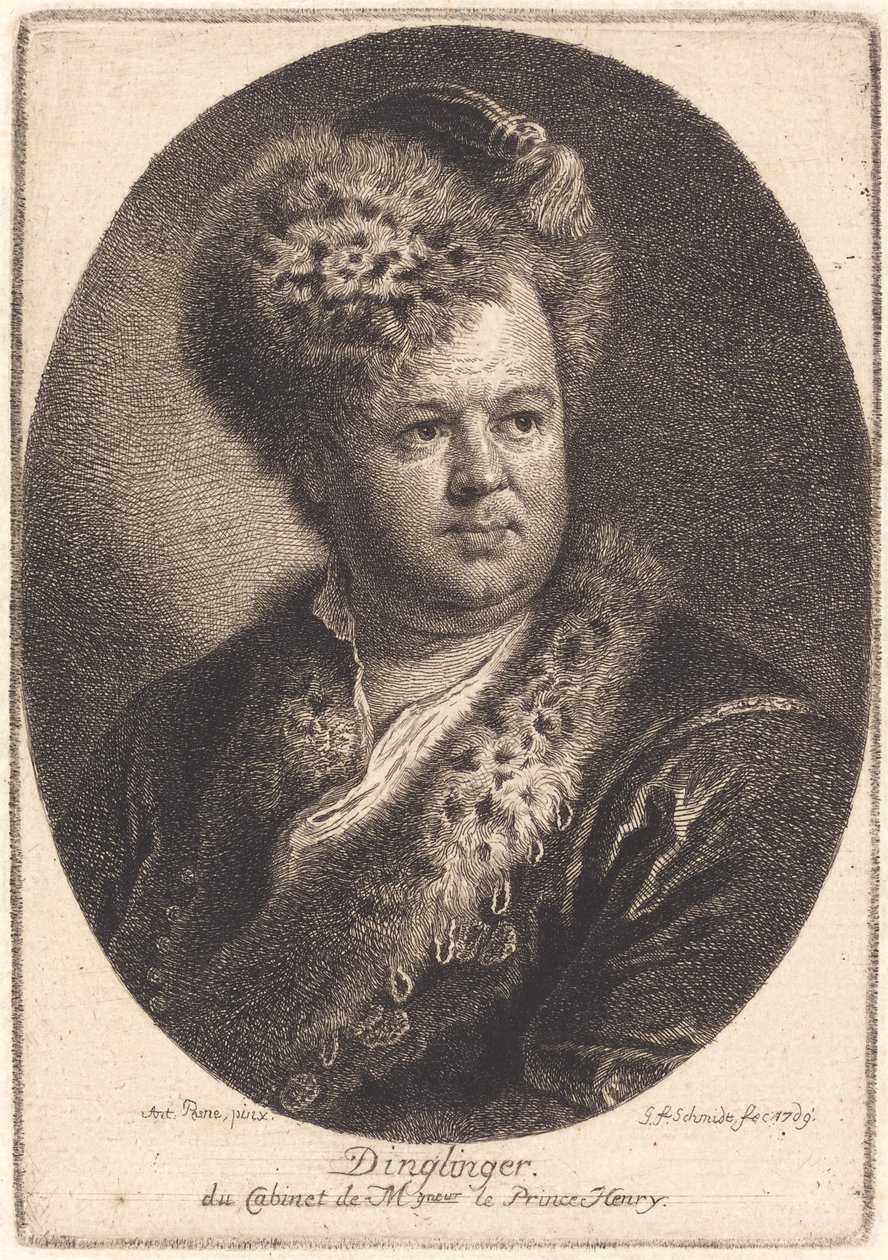 Johann Melchior Dinglinger tekijältä Georg Friedrich Schmidt after Antoine Pesne